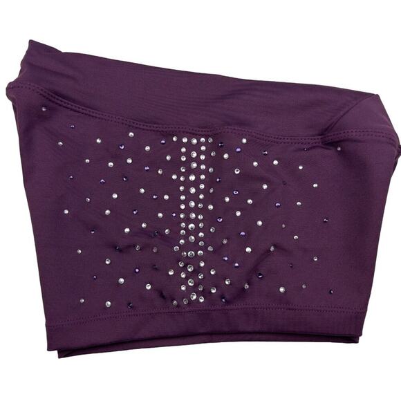 Pro Cheer Dance NFL NBA Audition V Waist Rhinestone Shorts - Picture 5 of 8